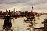 Charles Napier Hemy Canvas Paintings - Limehouse